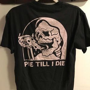 Sketchy tank "Pie Till I Die" tee